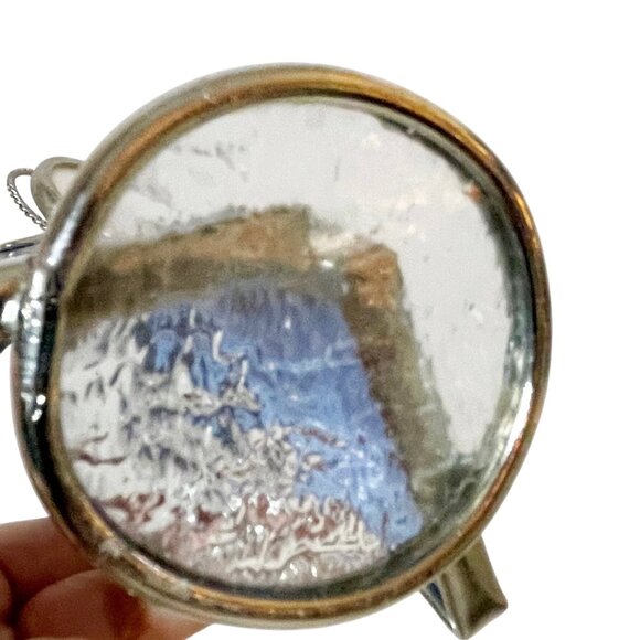 Heavy Stained-Glass Angel Figurine Blue and White Sun Catcher 7" Tall - Picture 6 of 8